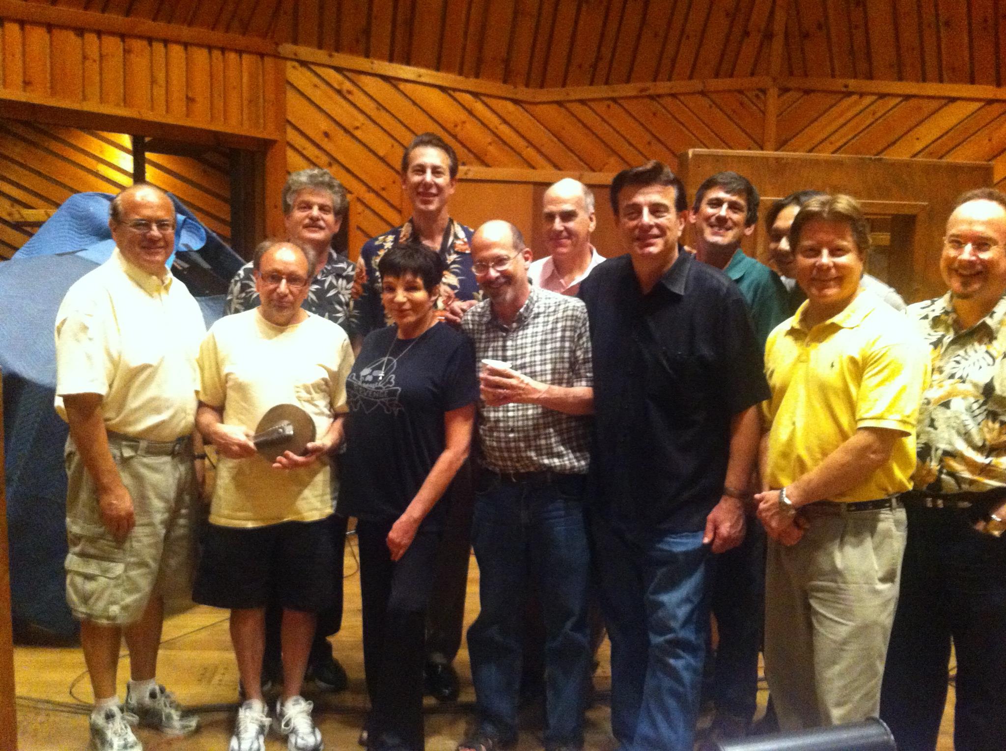 Vitaphone Project Co-Founder, bandleader Vince Giordano, with the Nighthawks and Liza Minelli recoding for the upcoming season of BOARDWALK EMPIRE